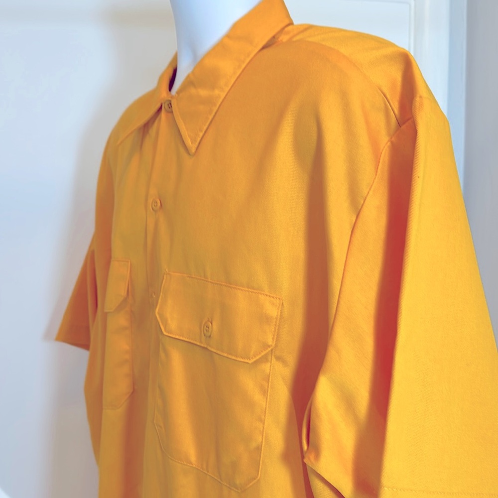 Dickies Burnt Orange Short Sleeve Stain Resistant Work Shirt 2XL NWT - Picture 4 of 14